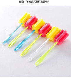 廚房清潔神器 多功能長柄海綿杯刷